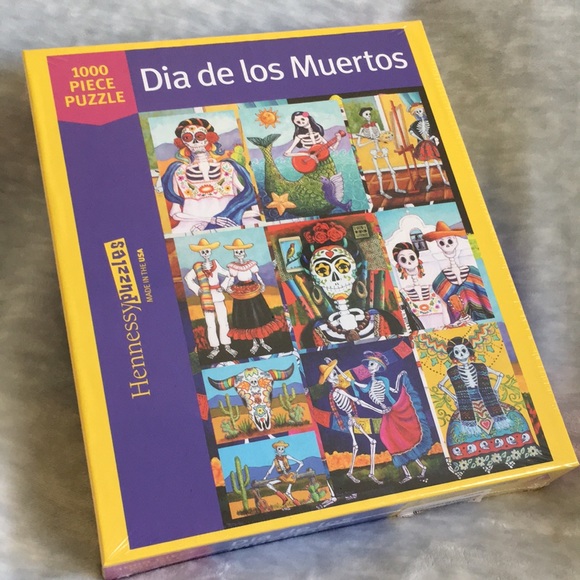 Dia De Los Muertos 1000 Piece Puzzle NWT Hennessy Puzzles 19.25x26.75” - Picture 14 of 16